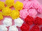 20 Rose Resin 4D Flatback Button/scrapbooking/flower/Craft/Embellishment/bow B92