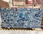 Rectangular Blue Agate Table Top, Dining Table, Coffee Table (Customizable)