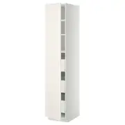METOD / MAXIMERA high cabinet with drawers, white/Veddinge white, 40x60x200 cm