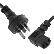 AU 3 Pin to Right Angle IEC "Kettle" Plug Australian 240V Mains Power Lead Cord
