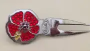 Swarovki Chrystal Divot Tool Red Hibiscus