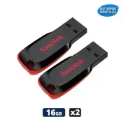 SanDisk Cruzer Blade 16GB USB 2.0 Flash Drive Thumb Drive Pen Drive (2 Pack)