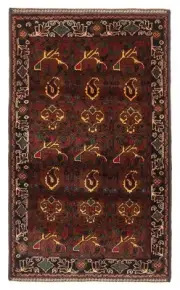 Vintage Hand-Knotted Area Rug 2'9" x 4'10" Traditional Wool Carpet