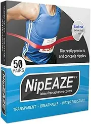 NipEaze - 4pack Value - The Original Transparent Nip Protector - Nipple Chafing Prevention; 62 pairs