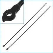 2pcs 14cm Black Metal Wire Frame Glasses Temples 1mm Hinge Arm Eyeglass Part