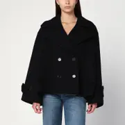 [Chloé] Double-breasted black coat in wool blend 38 FR Black