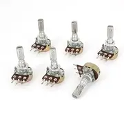 Aexit 6 (Potentiometer) Pcs B10K 10K Ohm 3 Terminals Single Linear Rotary (38ry312qf578) Taper Potentiometers