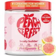 Peach Perfect Creatine Monohydrate Powder Pink Lemonade Glute Builder Creatin...