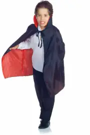 Vampire Red Black Dress Up Cape Halloween Costume Accessory Child Boys One Size