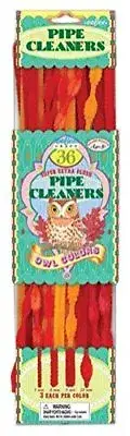 eeBoo Owl Orange and Red Pipe Cleaners Craft Kit