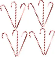 Ciieeo 12pcs Christmas Candy Cane Christmas Party Christmas DIY Craft Christmas Tree Candy Cane Hanging Decorations Xmas Party Bag Filler Christmas Tree Candy Canes Candycane Red PVC.