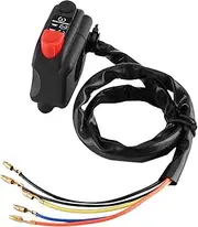 Motorcycle Handlebar Switch Motorbike Start Switch Assembly Universal On Off Switch with Connecting Wires for Motorcycles ATVs Scooters