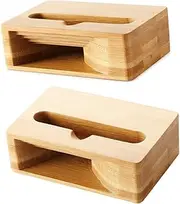 Angoily Multifunction Phone Holder Stand Desktop Phone Base Loudspeaker Bamboo Sound Amplifier Bracket