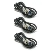 3 Pcs 10FT XLR 3-Pin Male to 6.35mm 1/4" Mono Male Mic Microphone Audio Cable