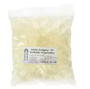 Empty Capsules 1000 Count - Size 0 , Non-GMO USA ZERO Size Gelatin