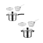 Stainless Steel Saucepan Strainer Basket for Boiling Gravies Spaghetti Pasta