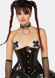[Daisy Corsets] Lavish Black Clear Curvy Underbust Waist Cincher Corset