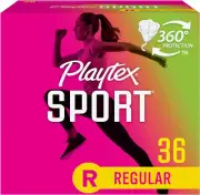 Playtex Sport Tampons Regular Absorbency Fragrance-Free - 36ct mujer R