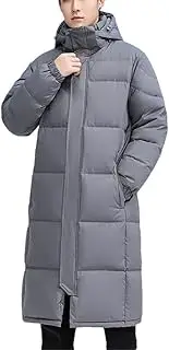 [Haitpant] Men Winter Long Warm Jackets Lightweight White Duck Down Coats Streetwear Overcoats -30°C Down Jacket