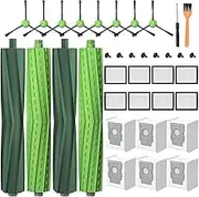 Replacement Parts for iRobot Roomba j7(7150) j7+ (7550) i3 i3+ i4 i6 i6+(6550) i7(7150) i7+(7550) i8 i8+ Robot Vacuum, 2 Sets Roller Brushes,8 HEPA Filters,8 Side Brushes,6 Dust Bags,4 Screws