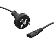 1.8m AC Mains Power Lead Cable Cord 2 Pin to Figure 8 Plug 2.5 Amp Black