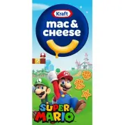 Kraft Mac & Cheese Macaroni and Cheese Dinner with Super Mario Power-Up Pasta Sh