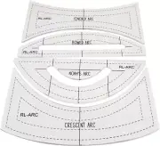4PCS/Set Transparent Acrylic Quilting Templates Patchwork Ruler