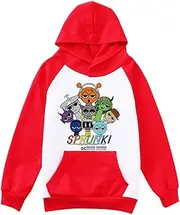 [Generic] Kids Sprunki Character Group Hoodie Boys Sprunki Figure Children Sweatshirt for Fans Gift Sprunki Merch Clothes, A5, 1-2 Years