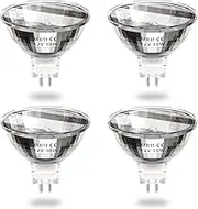 Bonlux MR11 12V 10W Spotlight Bulb 2 Pin 35mm GU4 Halogen Bulbs, MR11 Bulb Dimmable Warm White 2800K Glass Cover for Kitchen, Bathroom Lighting, Pack of 4