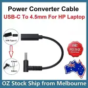 DC Power Charger Converter AC Adapter Cable USB Type C To 4.5mm For HP Blue Tip