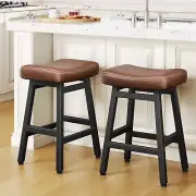 Counter Height Bar Stools Set of 2, 24 Inch Barstools for Kitchen Counter, Kitch