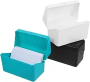 Sewroro Organizer Box for Note Cards Large Capacity Storage for Flashcards Business Cards Journal Accessories Pp Plastic