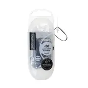 Basicare Antimicrobial Snagless Elastic Hair Bands Black And Clear 50 Pack