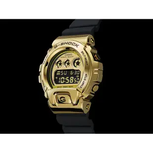 【CASIO 卡西歐】G-SHOCK DW-6900 25周年 街頭嘻哈金屬手錶 金 GM-6900G-9DR
