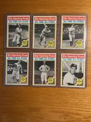 1976 Topps All-Time All-Star Complete Set #341-350 Ruth Centered Mint BV$200 C