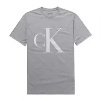 在飛比找PChome24h購物優惠-Calvin Klein CK 熱銷印刷文字圖案短袖T恤-灰