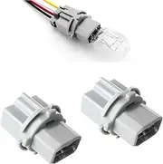 2 PCS Car Rear Tail Light Brake Lamp Socket, Replacement OEM#33515S50003, Turn Signal Lights Wire Harness Plug Holder, Compatible with Accord 1998-2015, Civic 1999-2015, Car Accessories