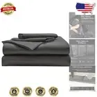 Soft Charcoal King Size Bed Sheets - Silver-Infused - Easy Care Luxury Bedding