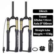 Mtb Bicycle Fork 24" Thru Axle 15.100mm Travel 135mm Front Suspension Air Fork