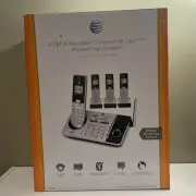 AT&T TL96456 Digital Four Handset Connect To Cell Answering Machine Phone - NEW