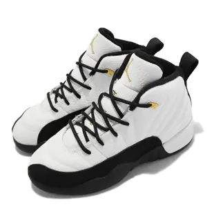 Nike 籃球鞋 Jordan 12代 Retro PS 中童鞋 Royalty 經典 AJ12 復刻 皮革 TAXI 白黑 151186170 151186-170 17cm WHITE/BLACK