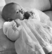 Six months old Princess Astrid Belgium is daughter Prince Alber- 1962 Old Photo