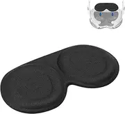 Geekria VR Lens Protective Cover Compatible with Apple Vision Pro and Meta Quest 3, EVA Dust-Proof & Anti-Scratch Protector, VR Headset Accessories (Black, 2 Pcs)