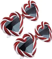 LABRIMP Funny Party Glasses Frame Heart Shape Sunglasses Festival Glasses Props Photo Props for Cosplay