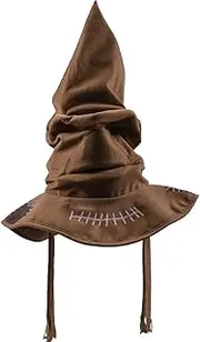 Wizard Hat, Harry Talking Hat, Talking Sorting Hat for Children, Adults, Halloween Party Supplies, Dress-up Cosplay Costume Accessories, Brown