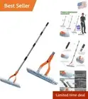 Efficient 15-Inch Dethatcher Rake for Lawn & Garden Cleanup - Easy Assemble