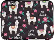 Laptop Case Bag Cute Llamas Striped Floral Thin Computer Carrying Bag