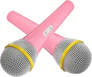 QUMIIRITY 2Pcs Microphone Realistic Pretend Play Props for Parties and Games for Cultivating Singing and Talking Skills Sweet