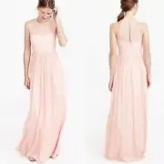 J. Crew bridesmaid silk chiffon Megan dress long