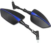 Motorbike Mirrors For XMAX300 For XMAX400 For X-MAX 125 250 300 400 Motorcycle Side Mirror Rearview Mirrors Motorcycle Bar End Mirrors(Blue)